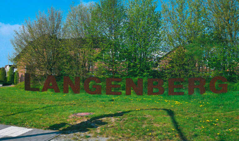 Langenberg-Schriftzug am Ortseingang